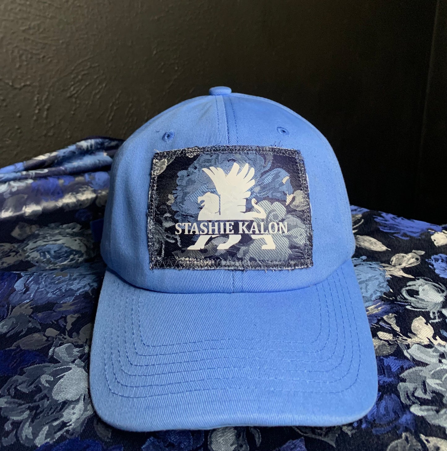 Blue floral Cap
